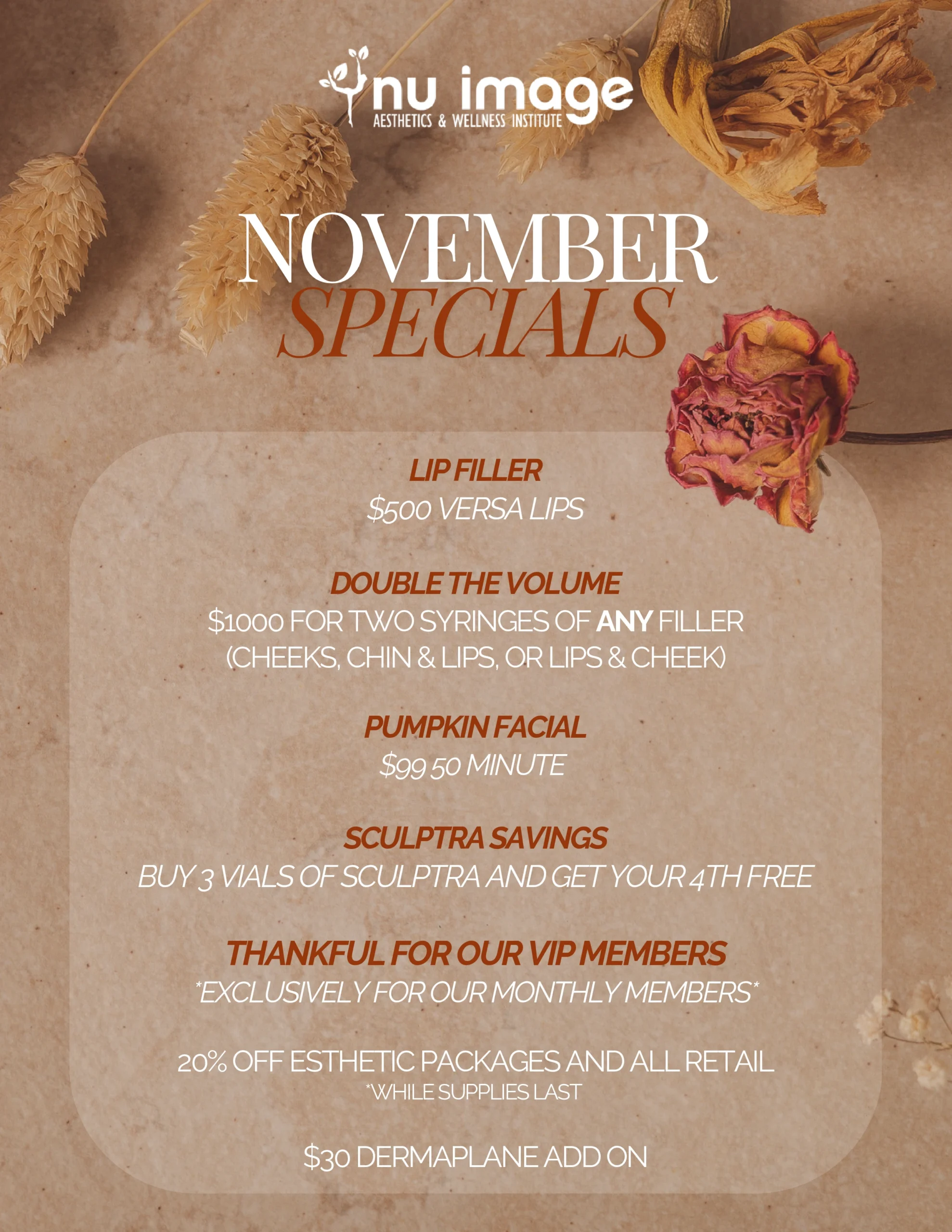 Monthly Specials